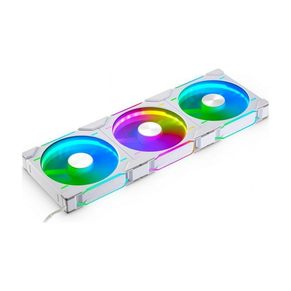 Phanteks D30-140 DRGB PWM FAN 3Pack, Premium D-RGB Performance Fans, ARGB/DRGB lighting, Daisy-chain Fan Linking system, White, 3Pack