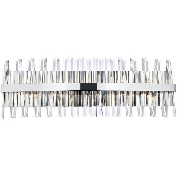 10 Light Bath Vanity in Modern Style-12 inches Tall and 5 inches Wide-Chrome Finish Bailey Street Home 390-Bel-5048125