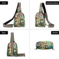 thumbnail image 3 of Mushrooms Houses in Forest Crossbody Bags Backpack Chest Bag Shoulder Bag Waist Bag for Outdoor Travel Hiking Fitness Cycling, 3 of 7