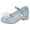 Blue, variant on Pink Glitter Dress Shoes for Girls, Pageant & Flower Girl Shoes Low Heel, Sparkly Rhinestone Kids Party Shoes,Size 12 M