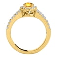 thumbnail image 4 of Engagement Rings for Women 1.68 Carat Diamond and Oval Shaped Citrine Ring prong 10K Yellow Gold, 4 of 5