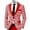 Blazer 53#Red, variant on oqasdz Carnival Suit Jacket for Men One Button Stripe Print Jacket for Stretch Slim Fit Dress Coat Daily Formal Outdoor Activities
