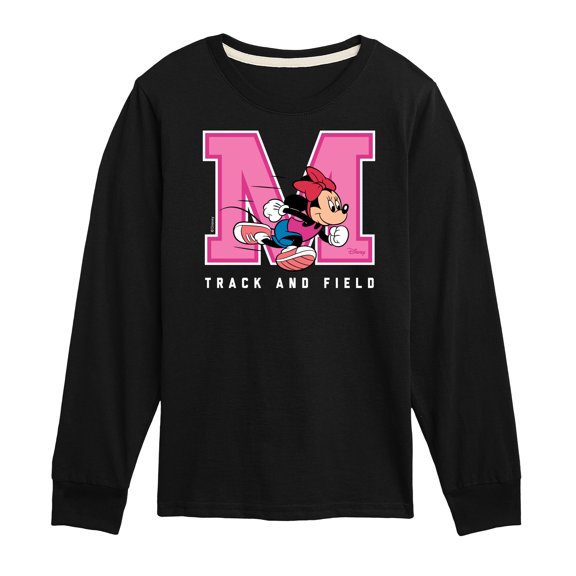 Disney - Minnie Track And Field - Toddler And Youth Long Sleeve Graphic T-Shirt