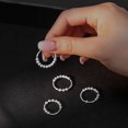 thumbnail image 2 of Finger Ring Charming Rotating Beads Decor Minimalist Polished Wedding Decor Band Ring for Daily Wear, 2 of 7