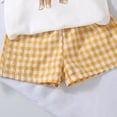 thumbnail image 5 of TMOYZQ Baby Boys Girls Outfits Cotton Short Sleeve Cute Print T-shirt Plaid Shorts Toddler Casual Beach Outfit Summer Clothes, 5 of 5