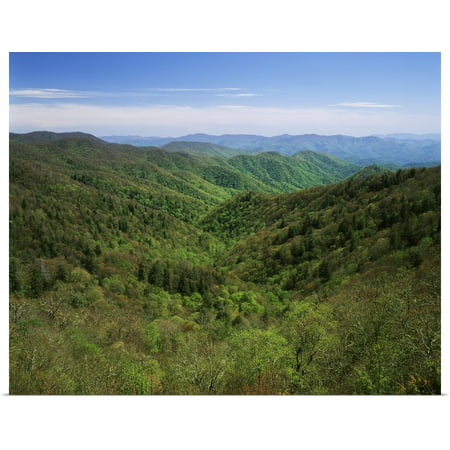 Great BIG Canvas | Rolled Adam Jones Poster Print entitled NC, Great Smoky Mountains National Park, Early spring view of Thomas