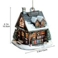 thumbnail image 1 of Pisexur Accesorios para coches, Electrónica para cochesLibrería acrílica con impresión plana 2D, casita, árbol de Navidad, decoración colgante para el hogar, regalo para asiento de coche, 1 of 3