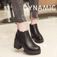 thumbnail image 2 of Fesfesfes Platform Boots for Young Ladies Women's Low Barrel Round Head Waterproof Platform Thick High Heel Side Zipper Short Boots 8.5(41), 2 of 9
