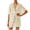 Beige, variant on MOJOGO Crochet Cover Up for Women Deep V Neck Drawstring Shirt Coverups Summer Boho Beach Dress for Swimwear Bathwear Beige L