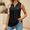 thumbnail image 2 of Boho Tank Tops for Women Hollow out V Neck Sleeve Blouse Shirt Tunic Tops to Wear with Leggings Summer Casual Tanks, 2 of 5