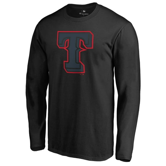 Men's Black Texas Rangers Taylor Long Sleeve T-Shirt