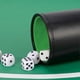 thumbnail image 4 of Fashionable dice shaker, table game, leather, dice cup, handmade, quiet shaker for parties, clubs, black leather, green, 4 of 5