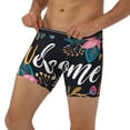thumbnail image 3 of Xecao Floral Welcome Sign Print Boxer Briefs for Men's Stretch Moisture-Wicking Underwear, Mid-Rise Classics breathable fabric, 3 of 7