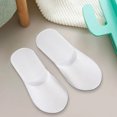 thumbnail image 4 of 20 pares de zapatillas blancas desechables de 5 mm, tamaño universal, aptas para spas, hoteles, ropa de mujer y hombre. Zapatillas de hotel., 4 of 9