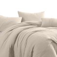 thumbnail image 2 of Veria 4 Piece Queen Comforter Set with Deep Stitching The Urban Port, Beige- Saltoro Sherpi, 2 of 5