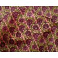 thumbnail image 4 of oneOone Silk Tabby Fabric Leaves & Floral Block Print Fabric By Yard 42 Inch Wide, 4 of 4