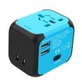 thumbnail image 2 of Adaptador de enchufe Toma de corriente Cargador de viaje Carga rápida con 2 puertos USB para exteriores, 2 of 8