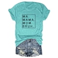 thumbnail image 1 of Camiseta holgada de manga corta con estampado de letras MA Mama Mom Bruh: estampado de letras moderno, cómoda y casual., 1 of 3