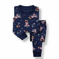 thumbnail image 2 of Boy Outfit Soft Pajamas Cartoon Prints Long Sleeves Kid Sleepwear Top Pants Sets Toddler Boy Clothes Dark Blue 5 Years-6 Years, 2 of 3
