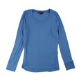 thumbnail image 1 of Camiseta básica acanalada INC para mujer, azul, mediana, 1 of 1
