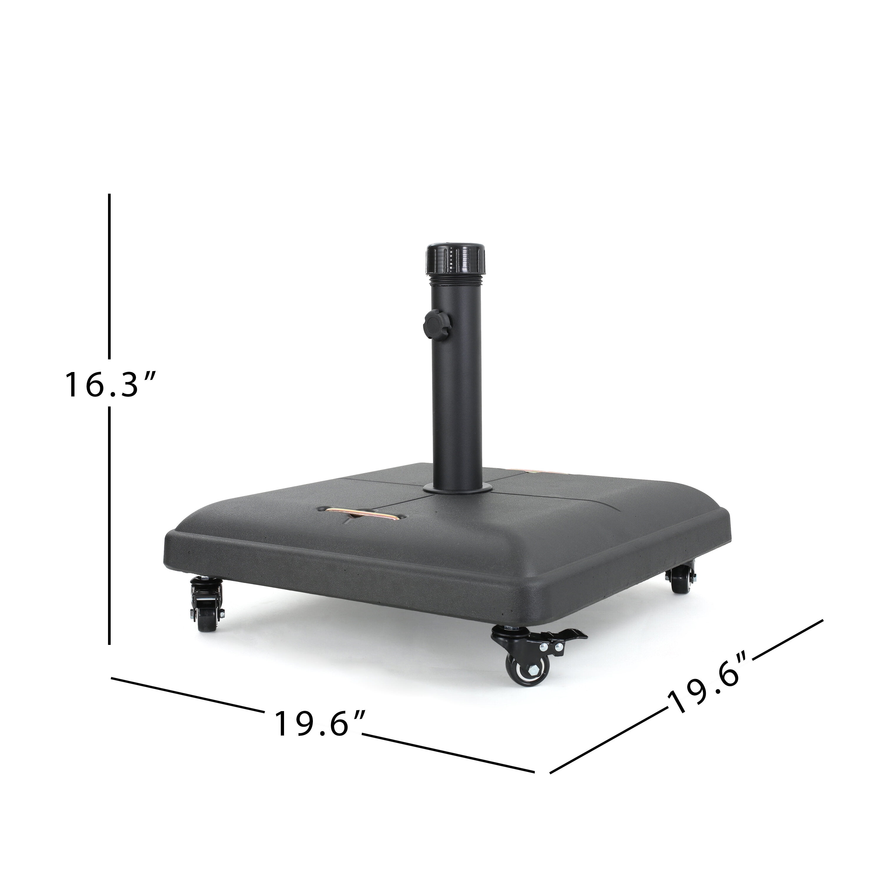 Patio Umbrella Stand, WHEELIE UMBRELLA BASE - SQUARE, Black Umbrella Stand,Concrete Market Umbrella Stand, Garden & Outdoor,Canopies & Gazebos,Umbrella Stands & Bases