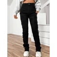 thumbnail image 4 of Fashionable High Waist Embroidered  Pants (S, Red), 4 of 7