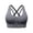 Grey, variant on Zijinkuiwen Women's Seamless Wireless Crisscross Back Sports Bra with Stretch Ribbed Band for Yoga Workout Daily Wear,M