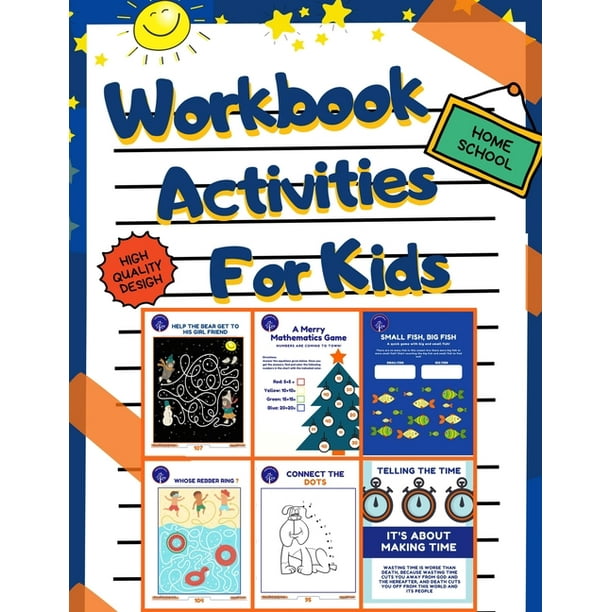 home school - Workbook Activities For Kids : Mindfulness Workbook Mazes Word Search Connect the Dots Coloring pages Puzzles Spot The Defference Games ...