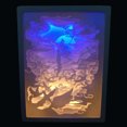 thumbnail image 1 of Yeacher 3D Paper Carving Night Light LED Papercut Light Box Sculptures Frame Gift Decorative, 1 of 8