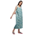 thumbnail image 2 of Moomaya Printed Womens Nightdress Mid Length Cotton Features Sleeve Sleepwear, 2 of 6