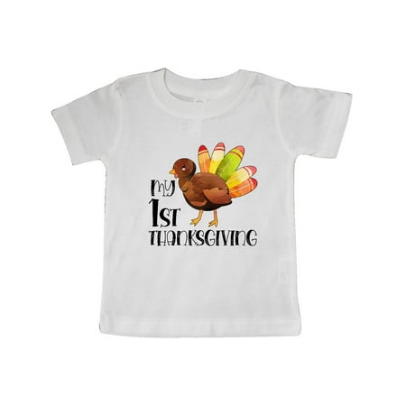 

Inktastic My 1st Thanksgiving Cute Baby Turkey Gift Baby Boy or Baby Girl T-Shirt