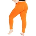 thumbnail image 3 of Stretch Is Comfort Women's Cotton/Spandex Plus Size Leggings Orange 4X, 3 of 6