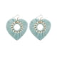 thumbnail image 4 of Pendientes colgantes con forma de corazón, pendientes llamativos para mujeres y niñas. Azul, 4 of 9