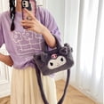 thumbnail image 4 of Bolsa de felpa Kawaii Sanrios de 5 estilos, 26cm, Kuromis My Melodies Cinnamorolls, bolsos de Anime, mochila rellena de Hello KT Kitties, 4 of 4