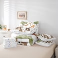 thumbnail image 6 of Manfei Cartoon Woodland Animal Twin Bedding Sets 7-Piece for Kids Boys Girls, Bear Raccoon Fox Bedding Comforter Set, Rabbit Deer Hedgehog Sheet Sets, Lightweight Bedroom Decor, 6 of 8