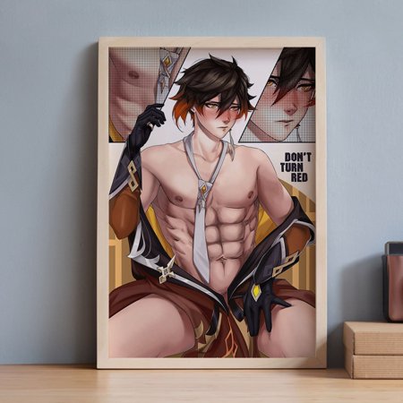 POSTER Don't Turn Red Poster Sexy Anime Boys Poster ,Unique Home Decoration, High Quality Art Printing, Art Gifts-NO FRAME