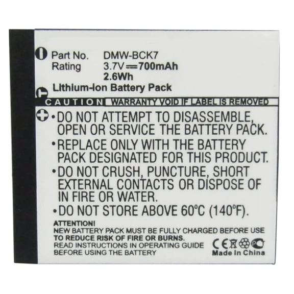 Batteries N Accessories BNA-WB-L9053 Digital Camera Battery - Li-ion, 3.7V, 700mAh, Ultra High Capacity - Replacement for Panasonic DMW-BCK7 Battery