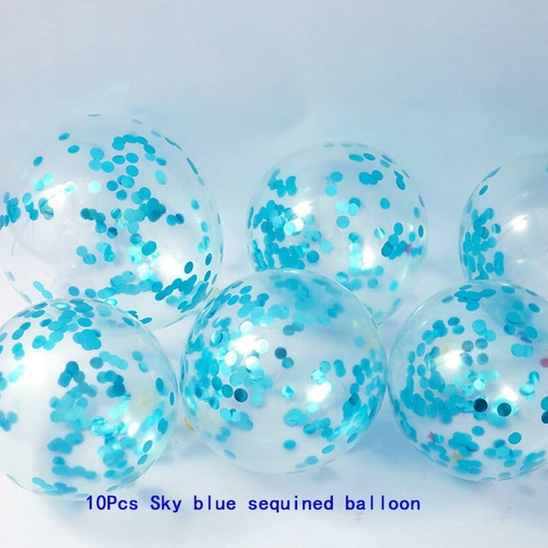 Globos de látex con confeti de estrella dorada, 10 piezas, 12 pulgadas, transparentes, brillantes, decoración para fiesta de nacimiento y boda