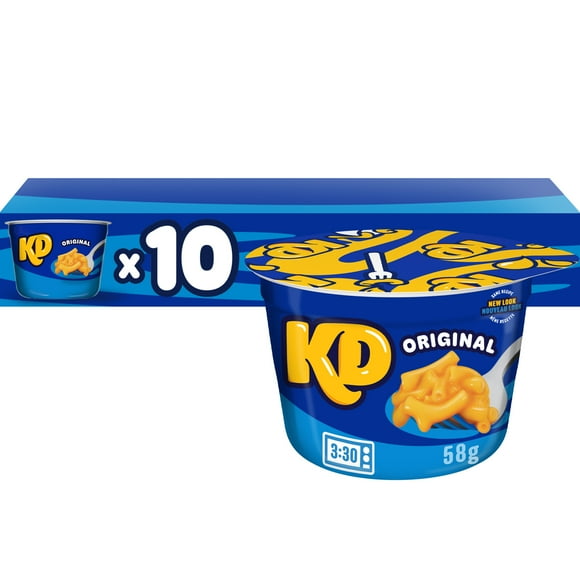 Bols-Goûters De Macaroni Et Fromage Original, Paquet De 10, Tasses 580 G