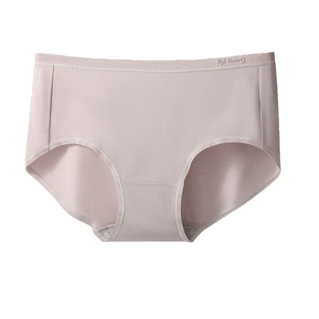 Scyoekwg Womens Underwear Mid Waisted Underwear Ladies Underpants Hipster Panties Seamless Solid Color Stretchy Comfort Underpants(Purple XL)
