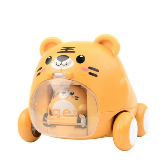 Godderr Kids Toy Car, Inertia Catapult Car Small Toys, Kids Toddler Mini Toys, One Button Catapult, The Best Gift for Kids(Little Tiger)