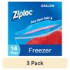 (3 pack) Ziploc Freezer Bags, Gallon, 14 count