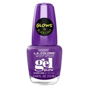 L.A. COLORS Glows Color Craze Gel Nail Polish, Purple