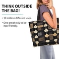 thumbnail image 4 of Large Capacity Single Shoulder Shopping Bag 19.7×15.7×5.9in Main Pocket Large To Accommodate Your Daily Needs Can Be Portable Can Be A Single Shoulder Back Darkvoilet Houndstooth Checkered_2, 4 of 8
