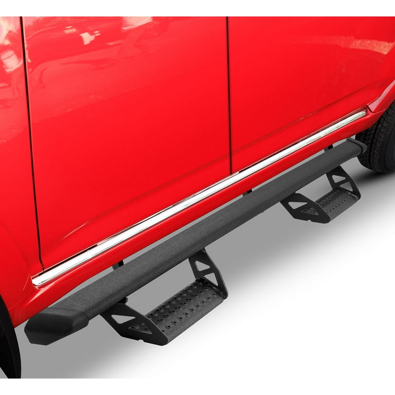 Drop Down Running Boards For 2007-2021 Toyota Tundra Double Cab With 3/4 Doors - 3 Inch Carbon Steel Side Steps, No Drill Install