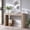 White Alder, variant on KeyWhat 63" Fluted Console Table, Modern Tall Entryway Table with Faux Marble Tabletop and Gold Trim Design for Entrance/Hallway/Living Room, Dark Walnut