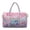 Hummingbird Cherry Blossom, variant on Garronmavis Large Quilted Duffle Bag for Women, Cherry Blossom Hummingbird Weekender Bag Overnight Travel Bag, Carry On Gym Dance Tote with Zipper Pockets