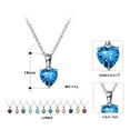 thumbnail image 2 of Bellitia Jewelry 925 Sterling Silver Heart Necklace December Birthstone Gemstone Pendant with Blue Turquoise Anniversary Birthday Present Fine Jewellery Gifts for Women, 2 of 7