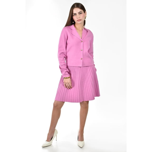 Conjunto falda y sueter con cinto Roman Fashion /Juvenil, 50217 (Rosa) rosa G