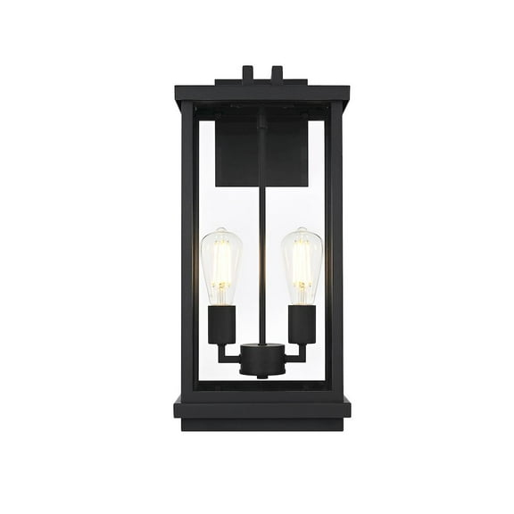 Elegant Lighting Theodore 9" Outdoor Wall Sconce in Black